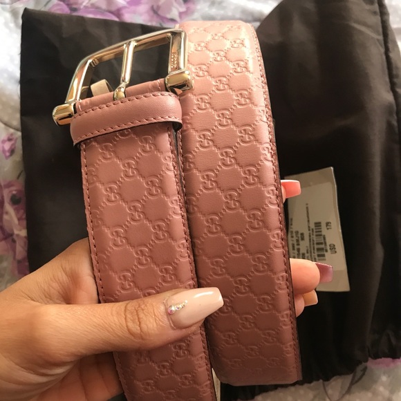 baby pink gucci belt